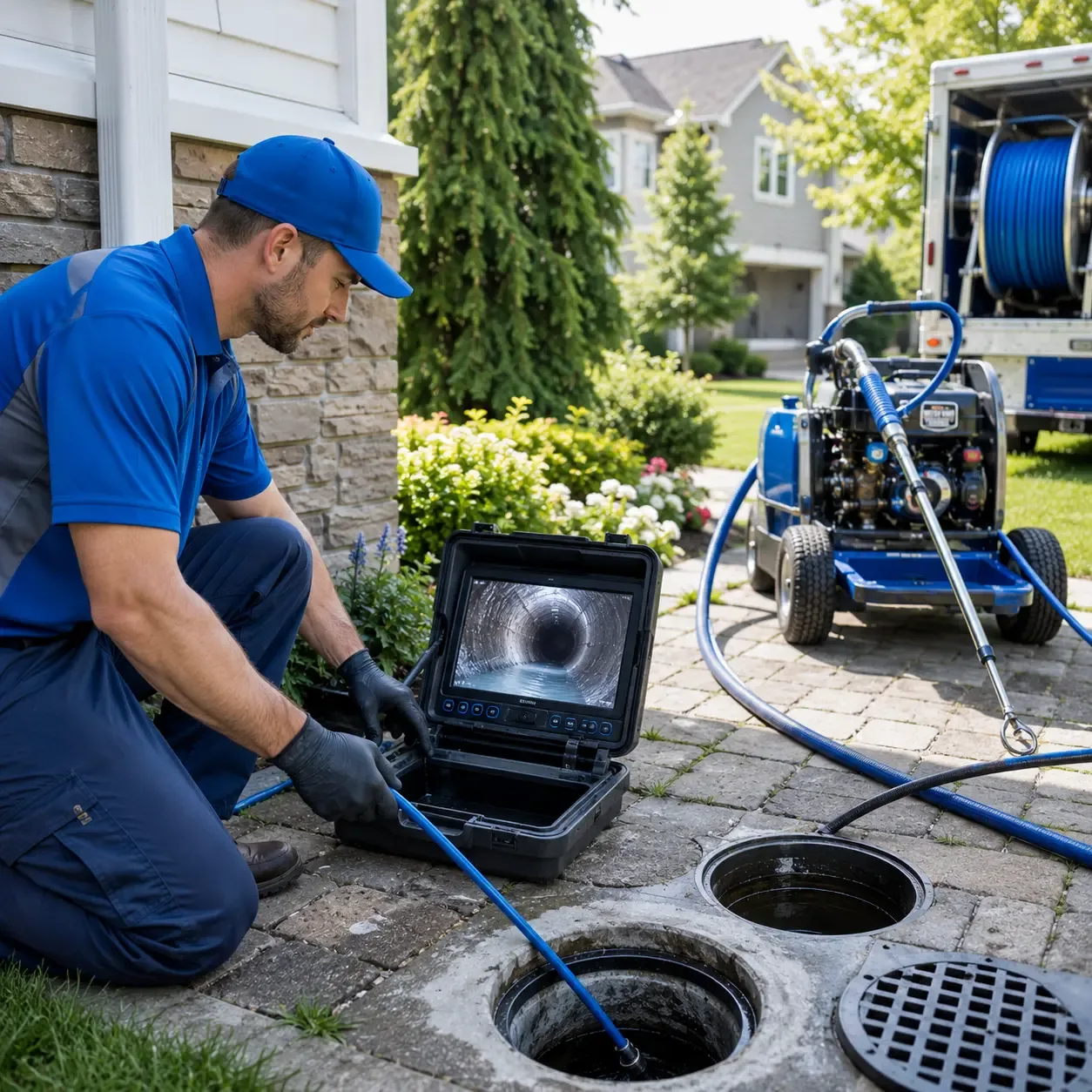 Outdoor drain cleaning professionals serving Eaton, CO